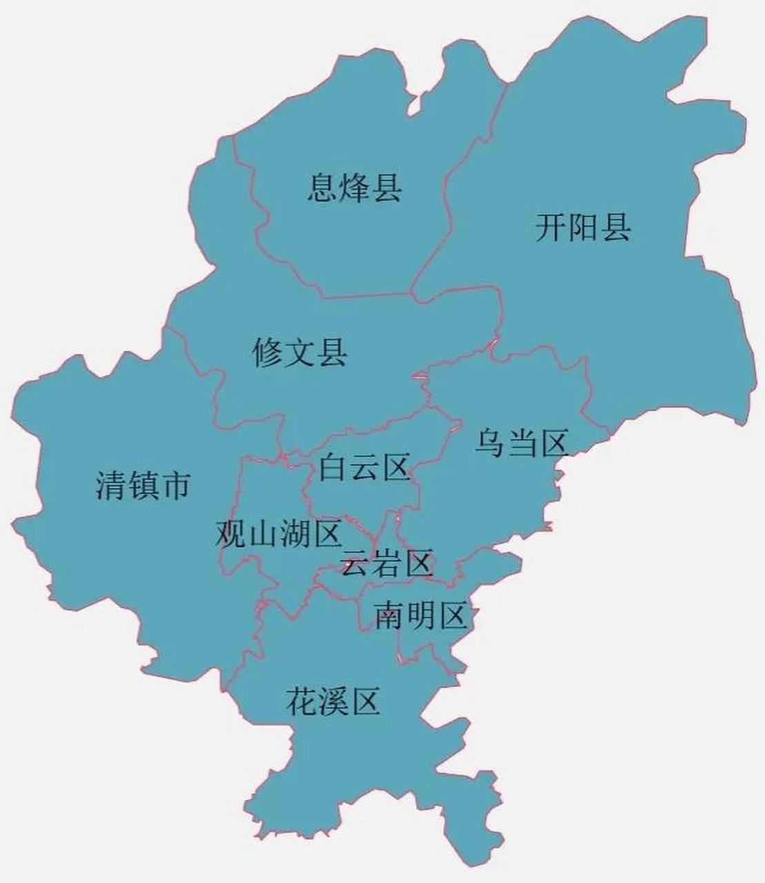 贵阳地图各区分布图图片