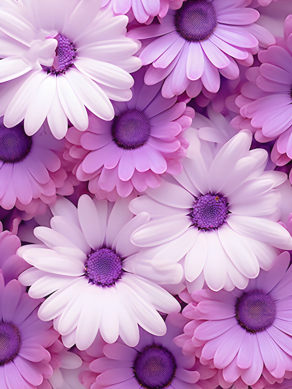 紫|4k高清壁纸分享 神秘紫色小雏菊 # 