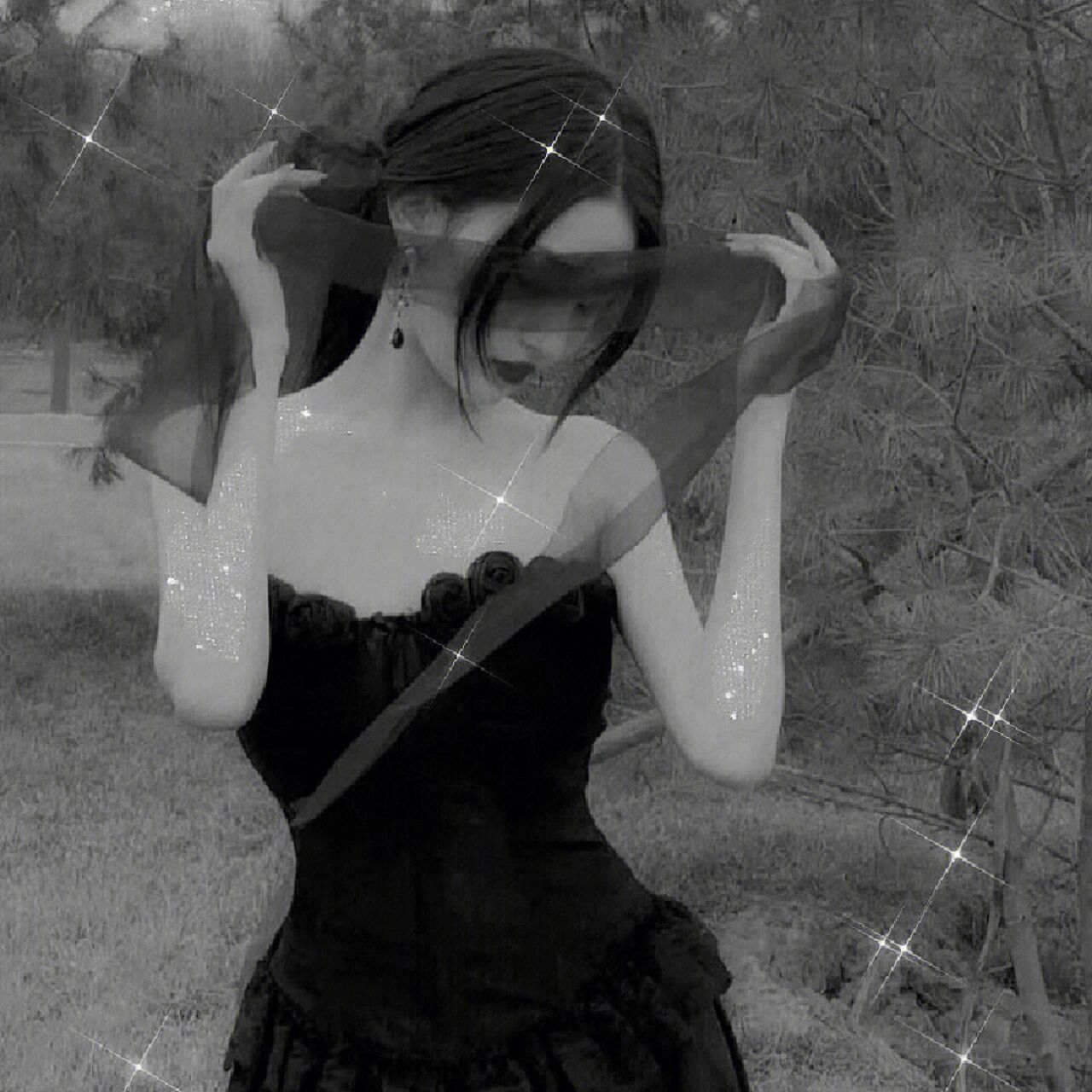 情侣头像黑白情头真人头像单人