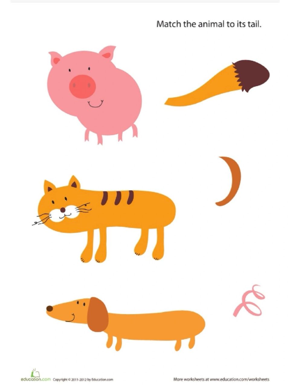 91这是哪个动物的尾巴呢  	 给小动物匹配正确的尾巴 找规律 做任务