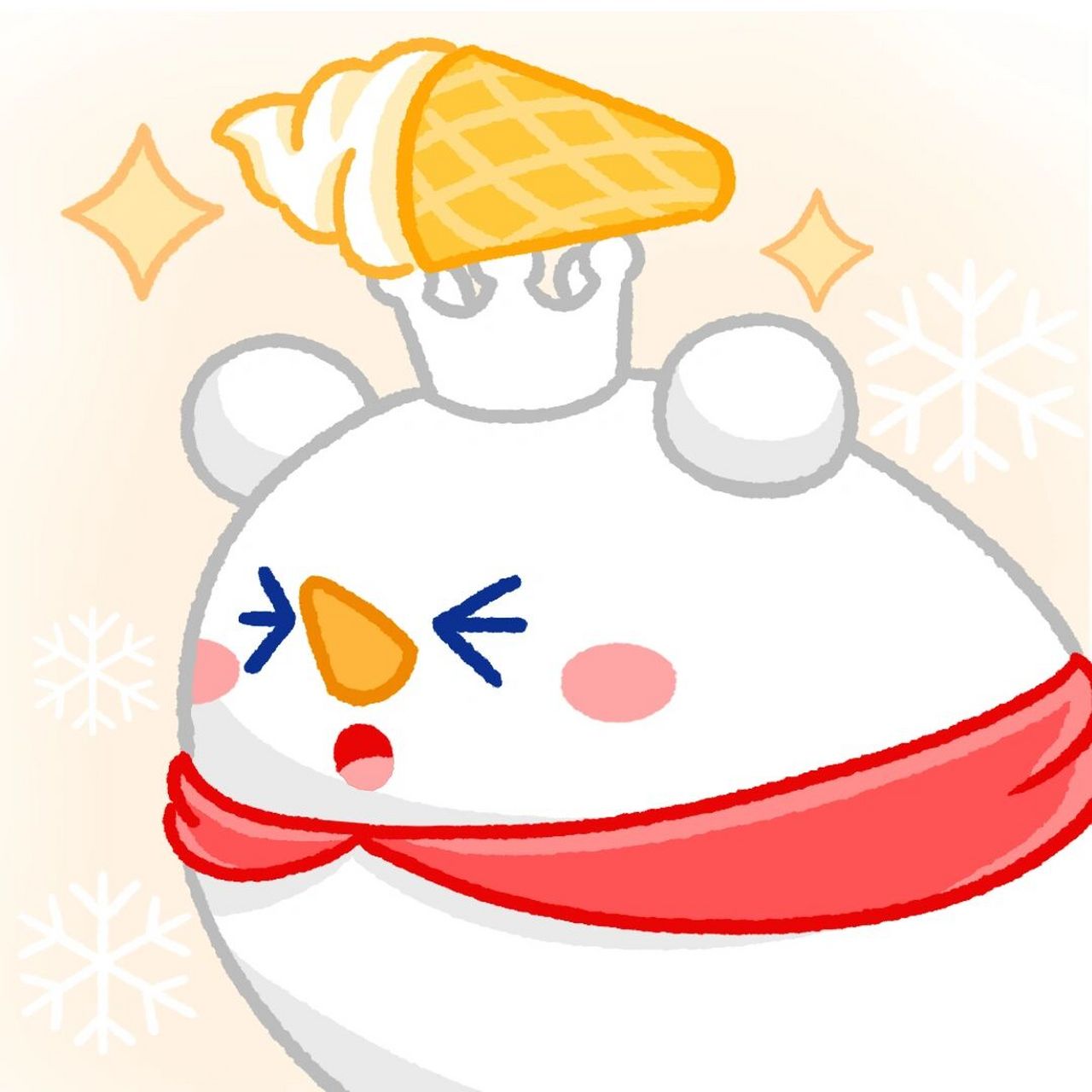 蛋仔派对雪王头像 如果想要此头像的话,赶紧保存图片,然后在微信上换