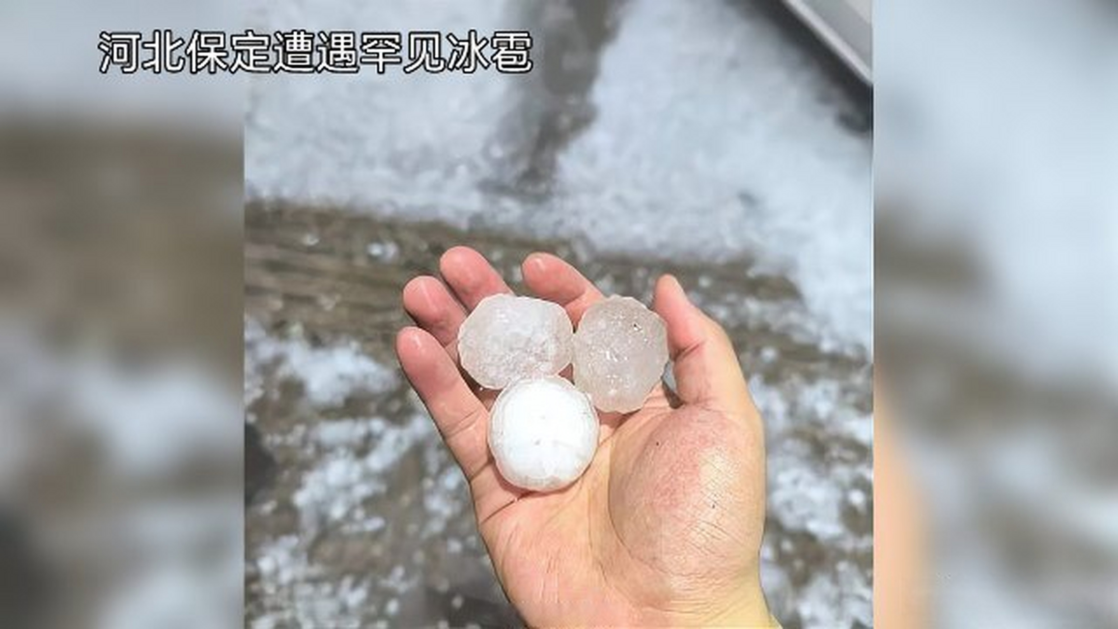 天灾频频冰雹成灾《河北保定遭遇罕见冰雹》