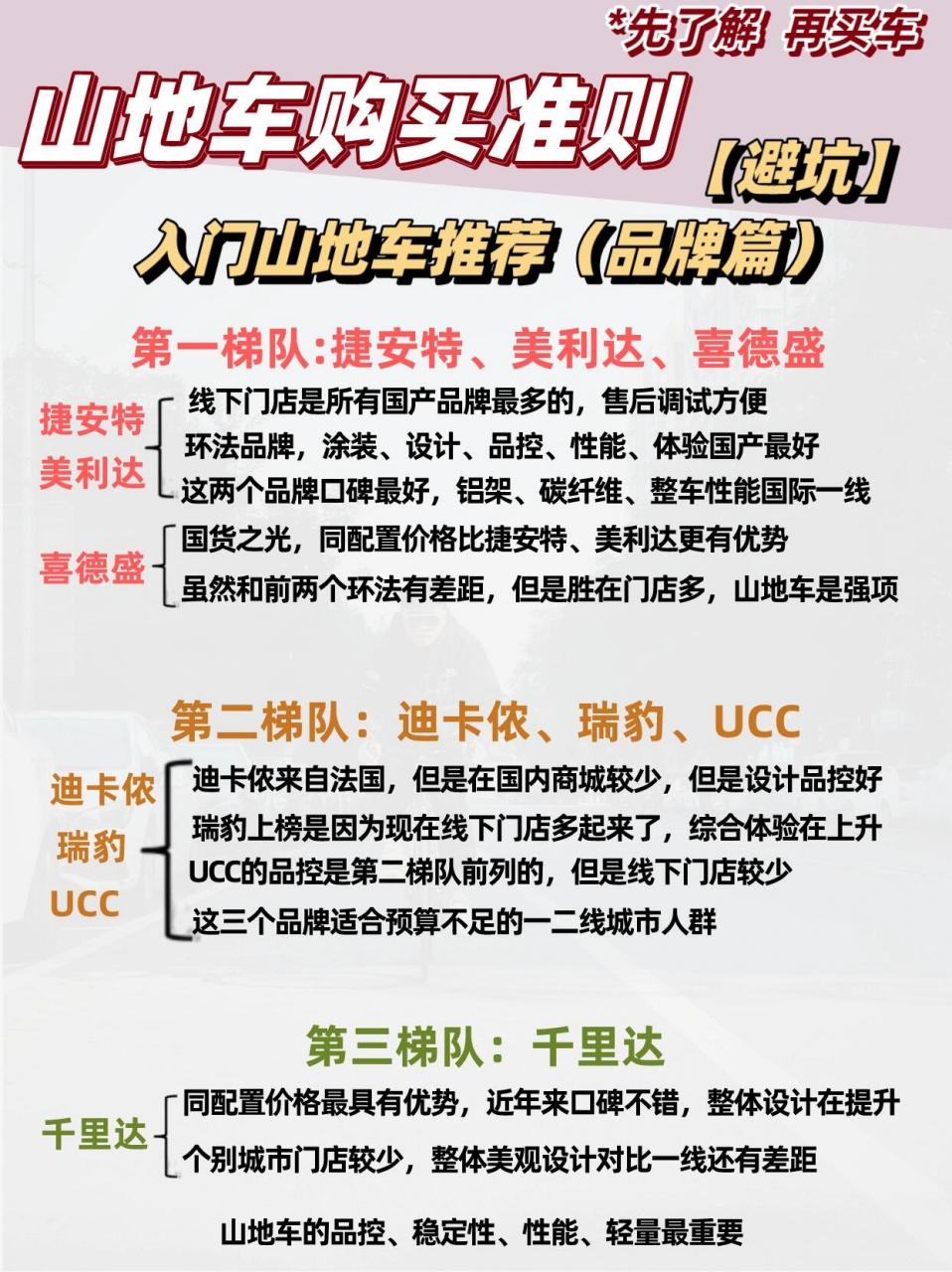 入门山地车品牌推荐.