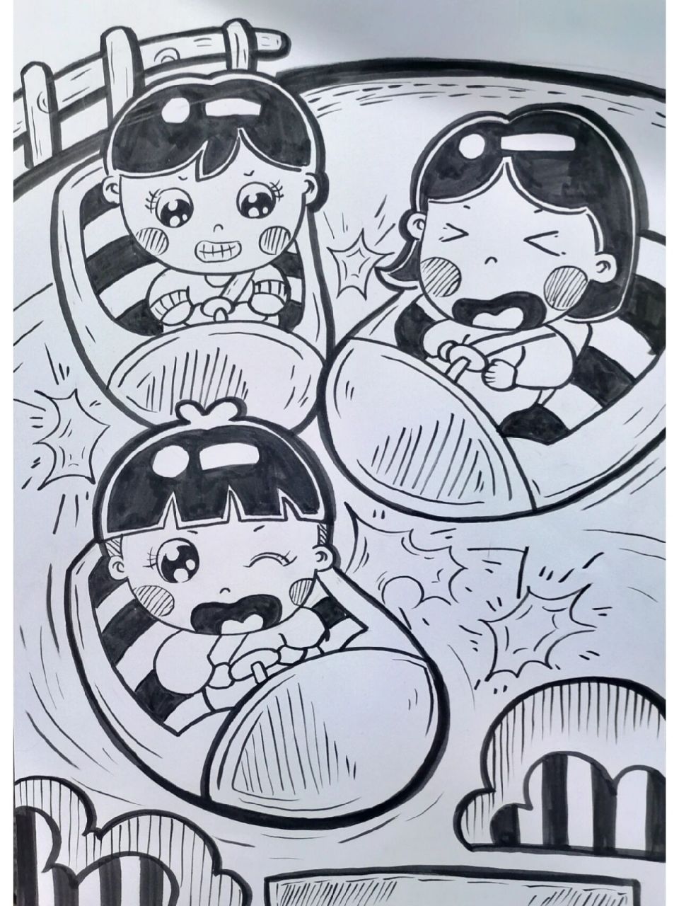 幼儿主题画《游乐场的一天》     可用于主题难忘的一天,开心时刻