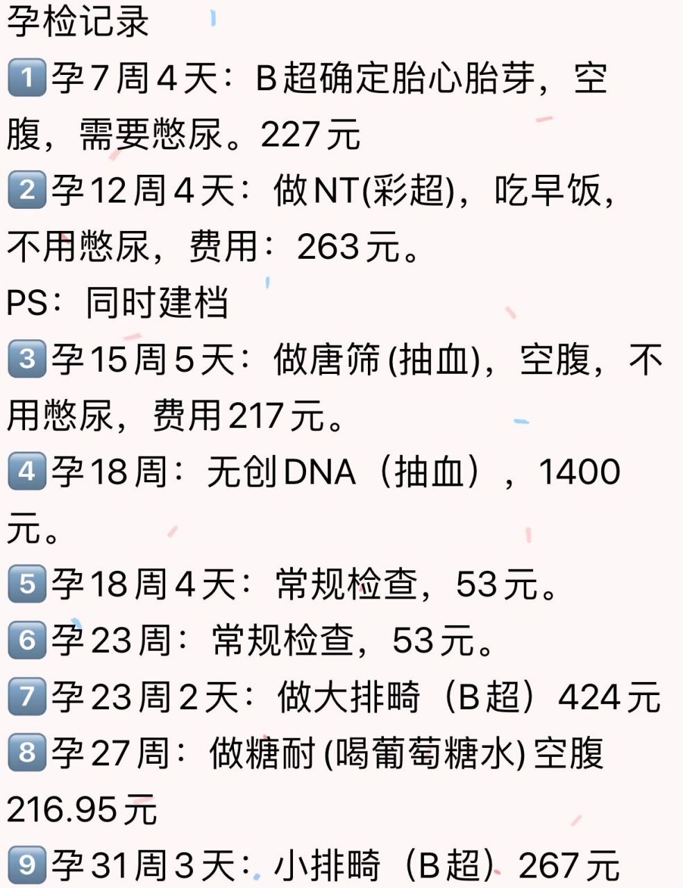 孕期检查费用大约多少钱(孕期检查费用大约多少钱一次)