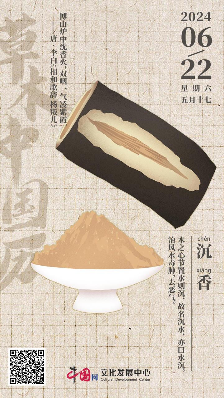 【草木中国历 2024年6月22日 五月十七 | 沉香 】 《本草纲目》:沉香