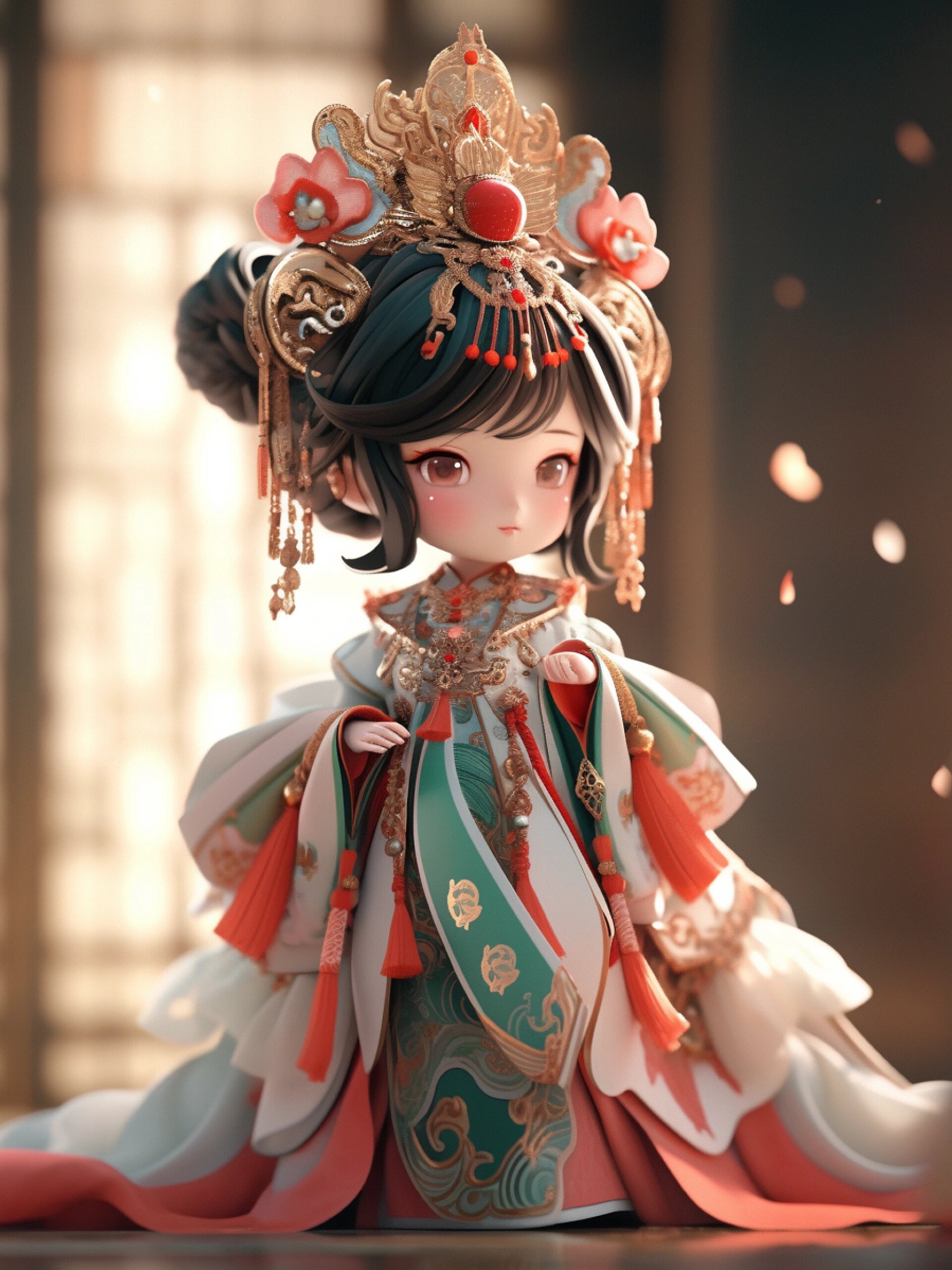 盲盒 | 古装女孩黏土手办(含咒语)                	 咒语:full body