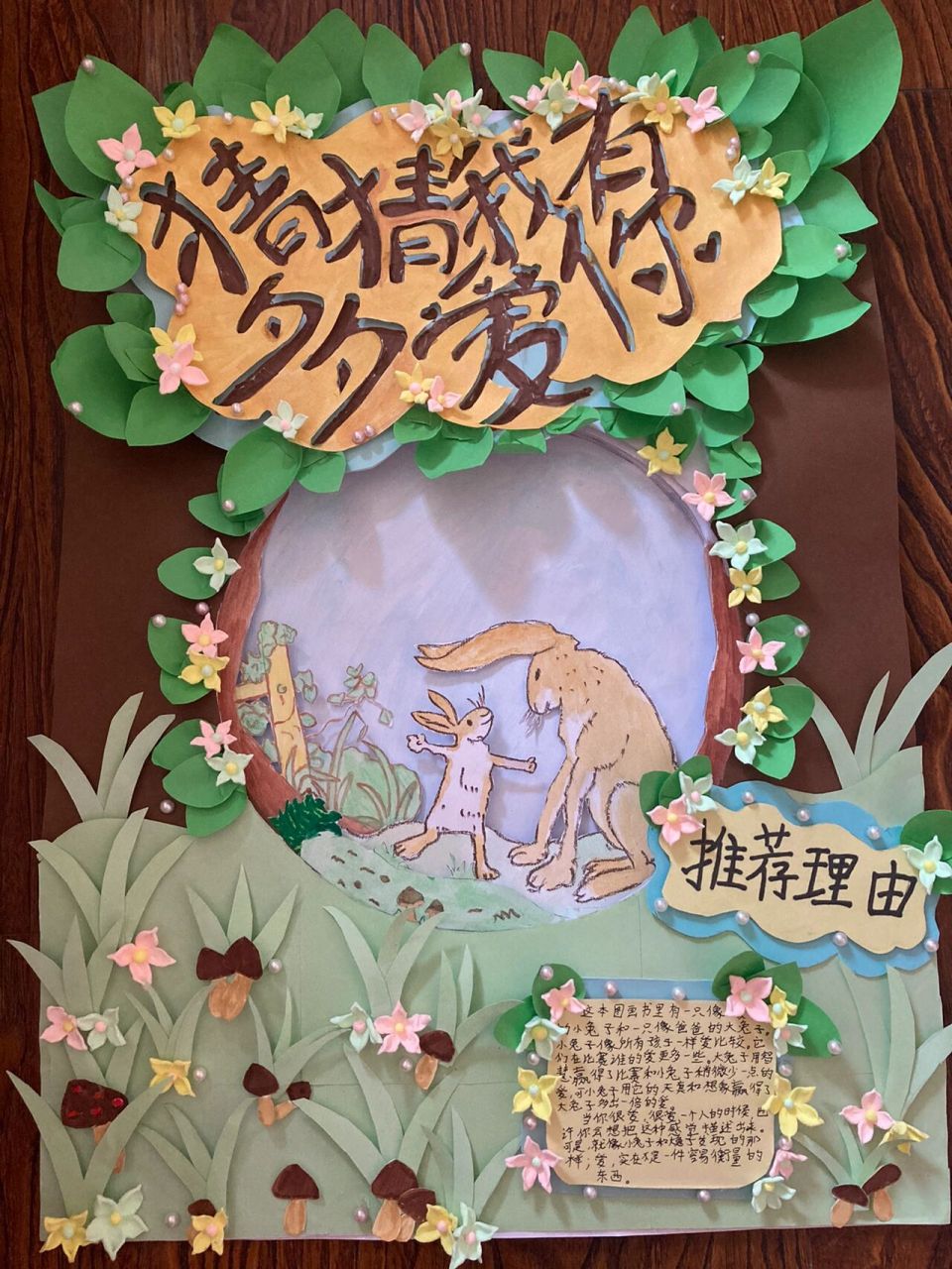 猜猜我有多爱你绘本展板