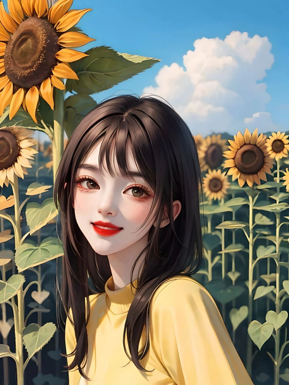 头像自取!向日葵女孩!