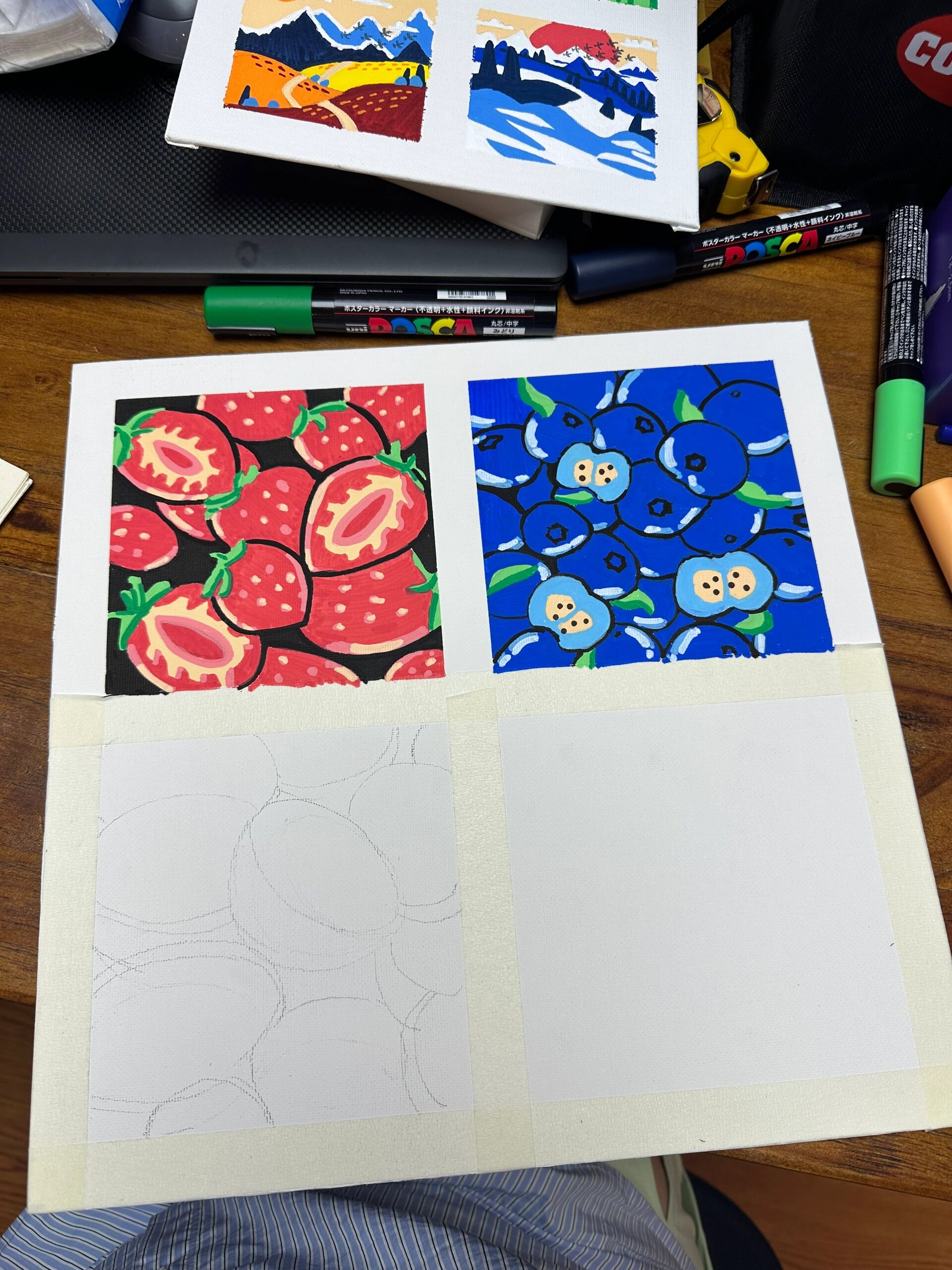 画画快乐|解压丙烯马克笔临摹水果