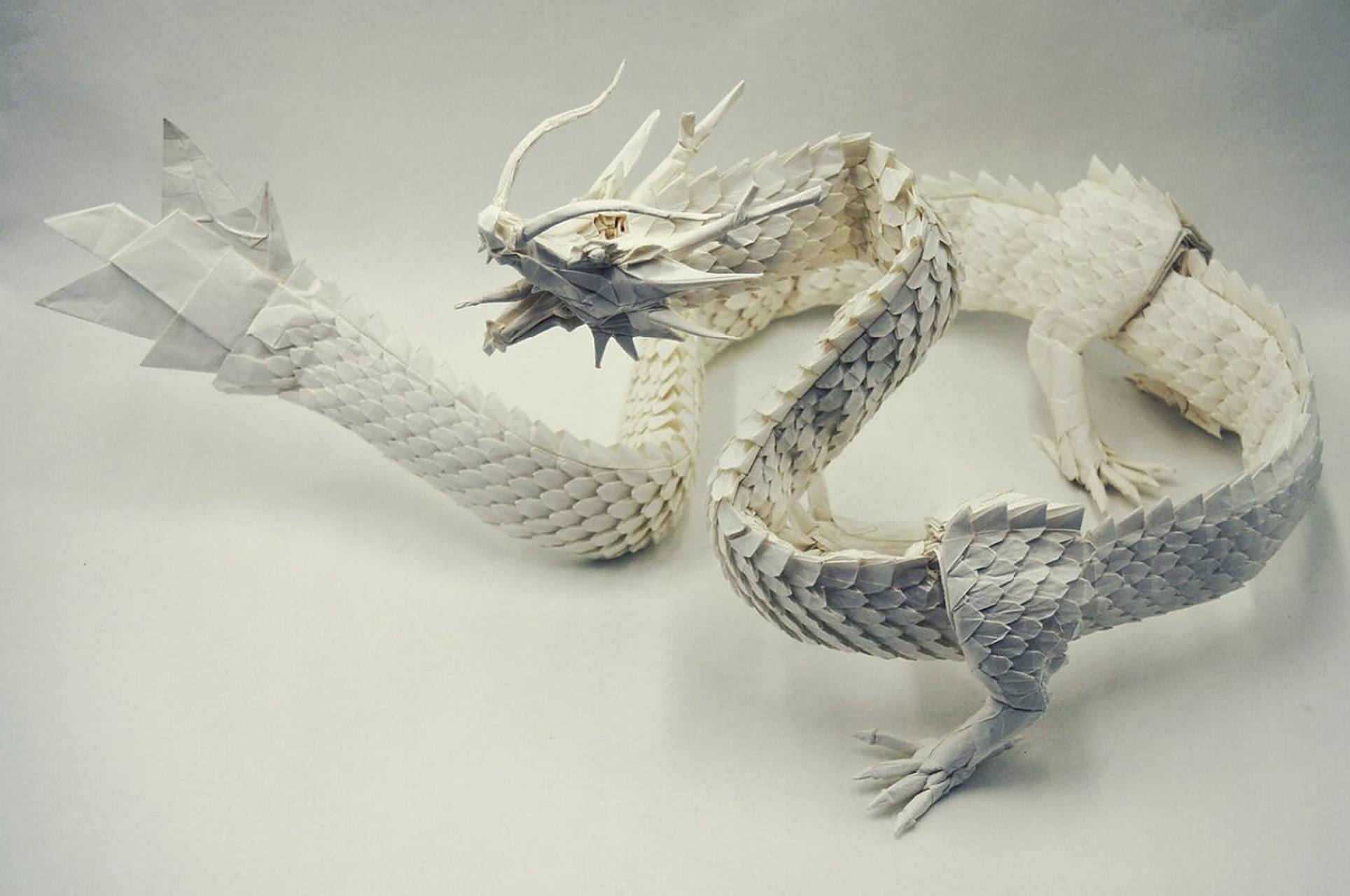 折纸:龙神3.5 日本折纸大师  神谷哲史  原创设计,本人仿折.