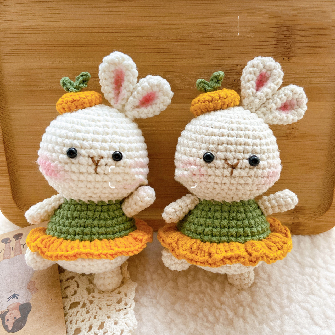 钩针玩偶|芭蕾舞小兔子～附图解 芭蕾舞队又加新队员,小兔子来了 这一