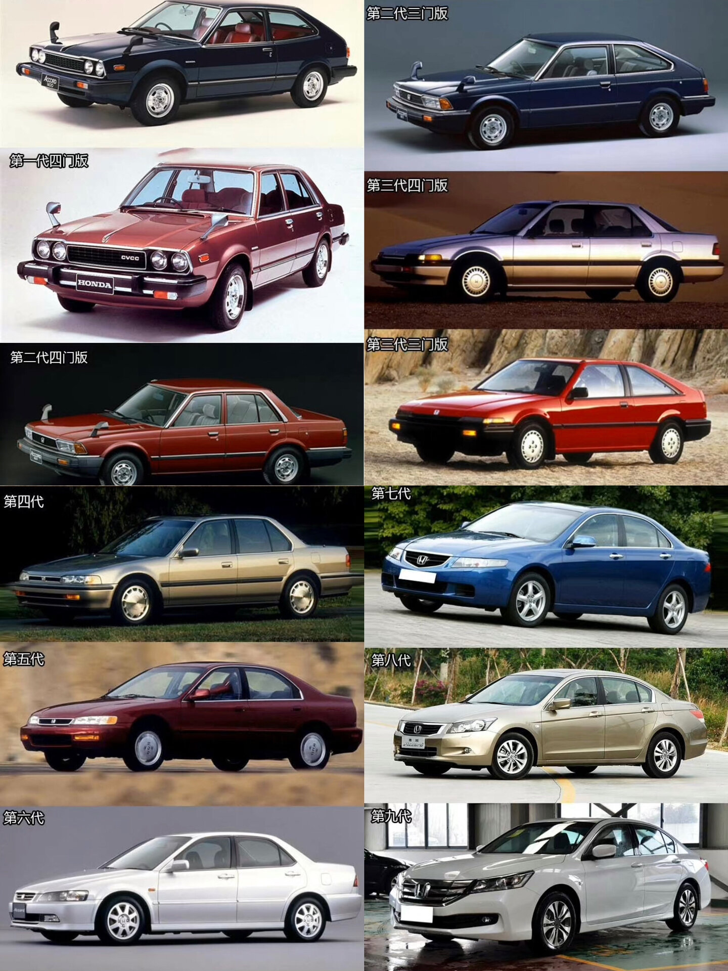 07历代雅阁的外观变化 - 731976年第一代雅阁正式发布,第一代