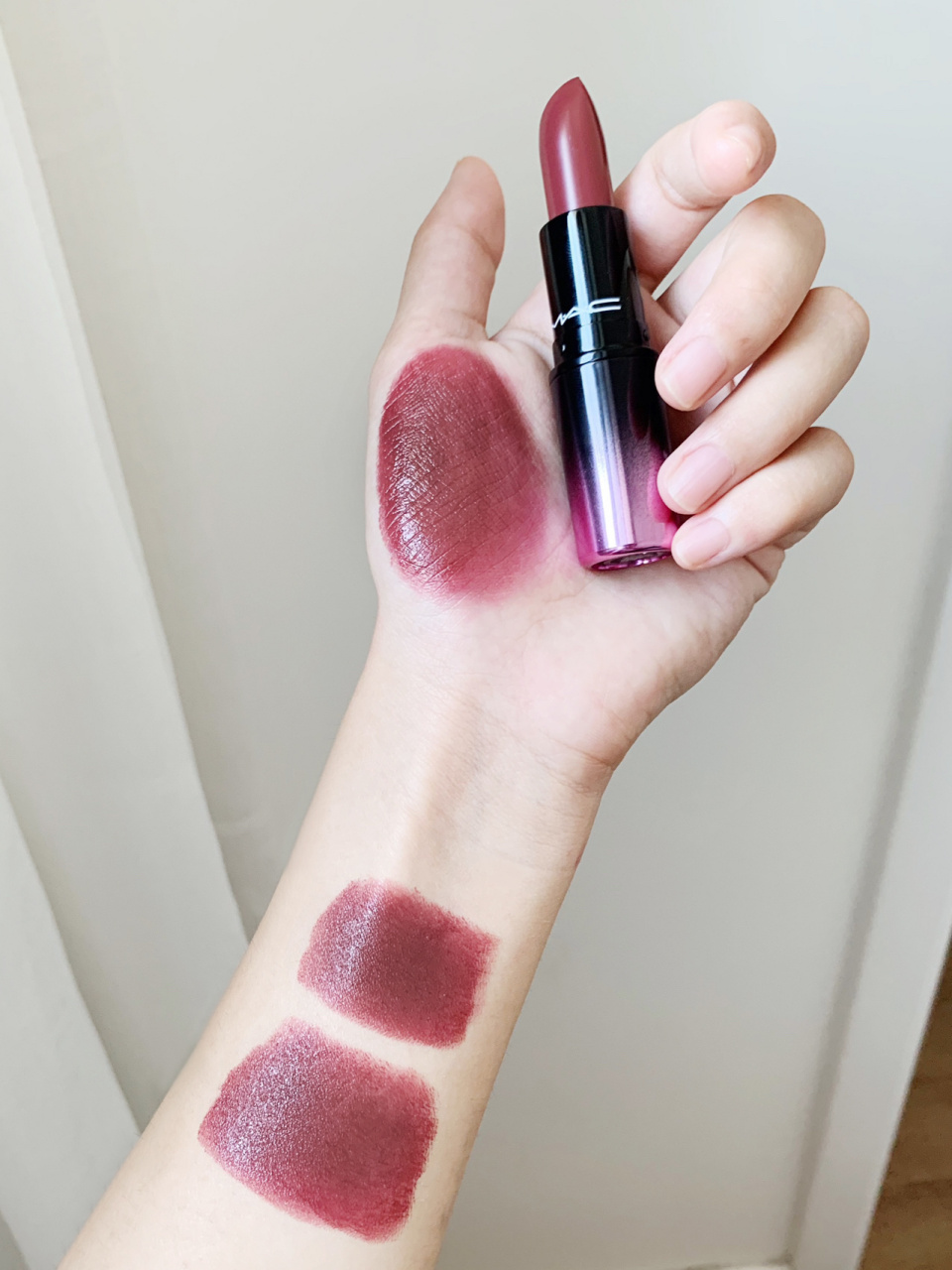 mac渐变408 好温柔又显气质的一只 96颜色就是灰调偏深的玫瑰豆沙