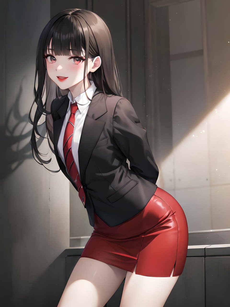 二次元壁纸:西装制服控御姐 她是那样的与众不同,那样的令人心动.