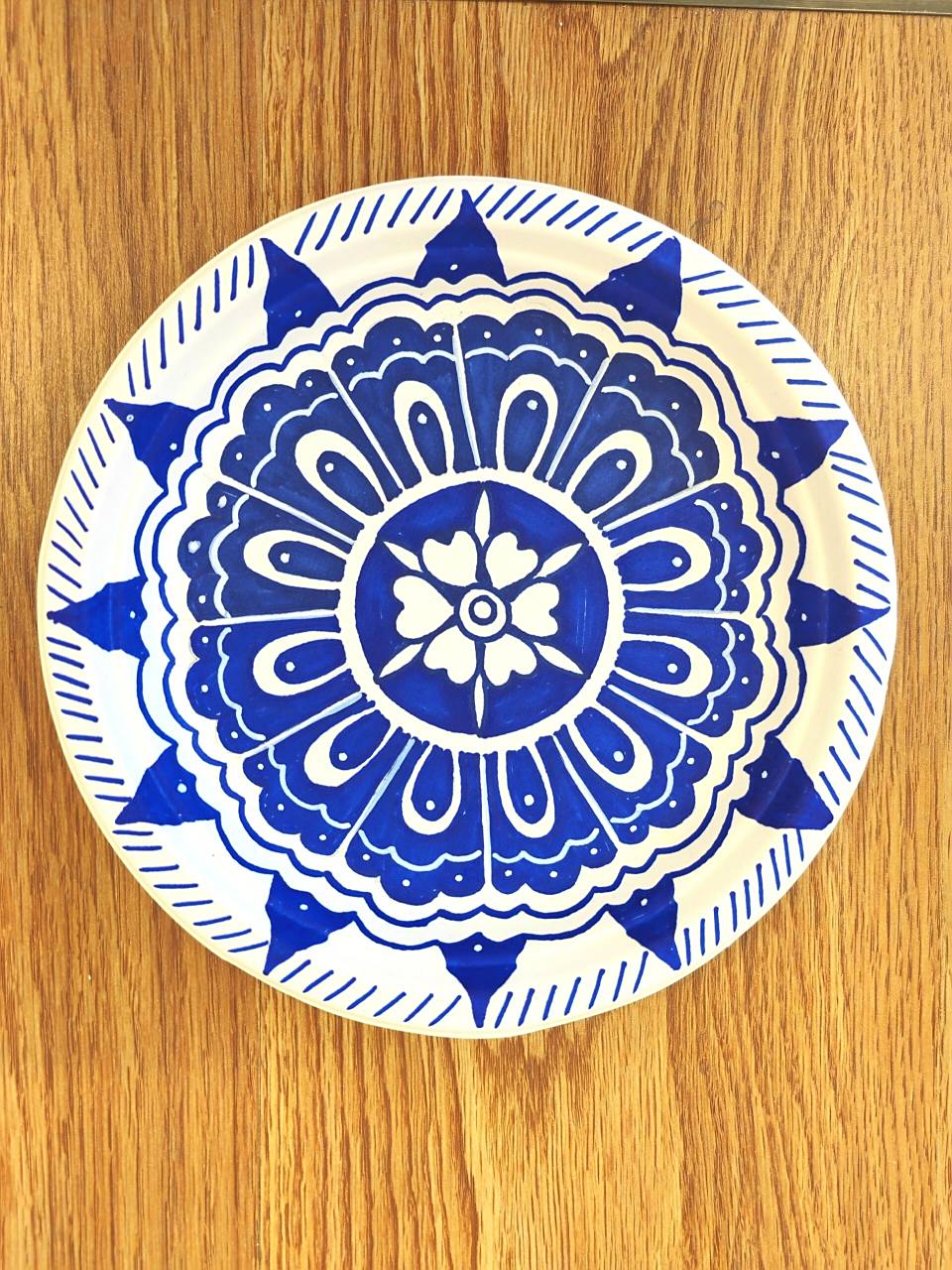 青花瓷纸盘画(一)