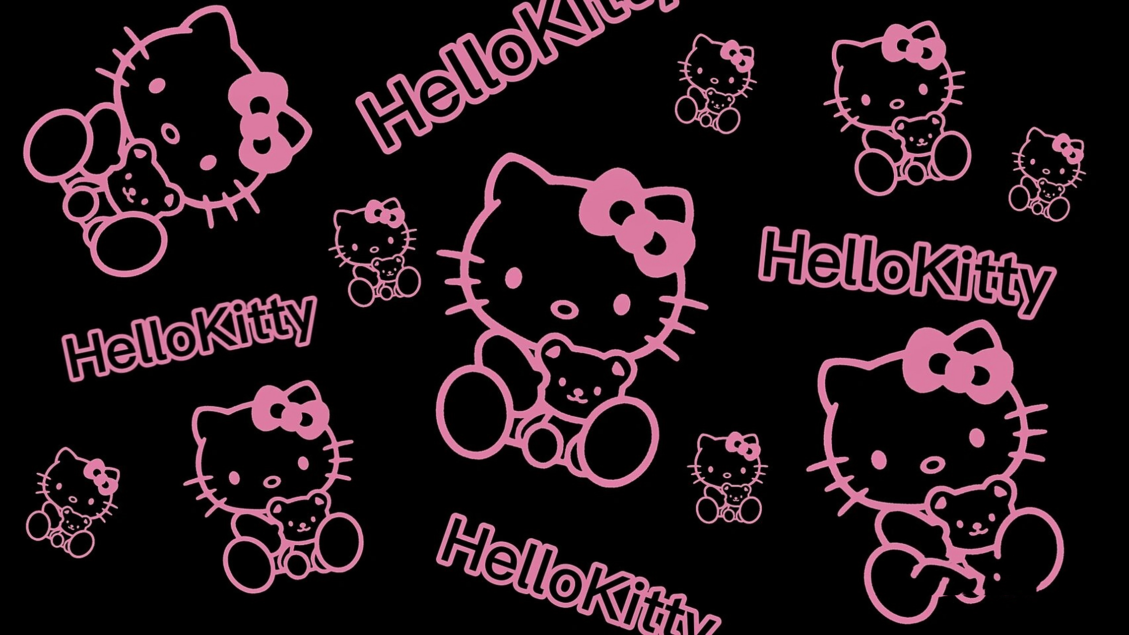 9694kitty电脑壁纸|黑粉色 第二张是偏深色一点哦