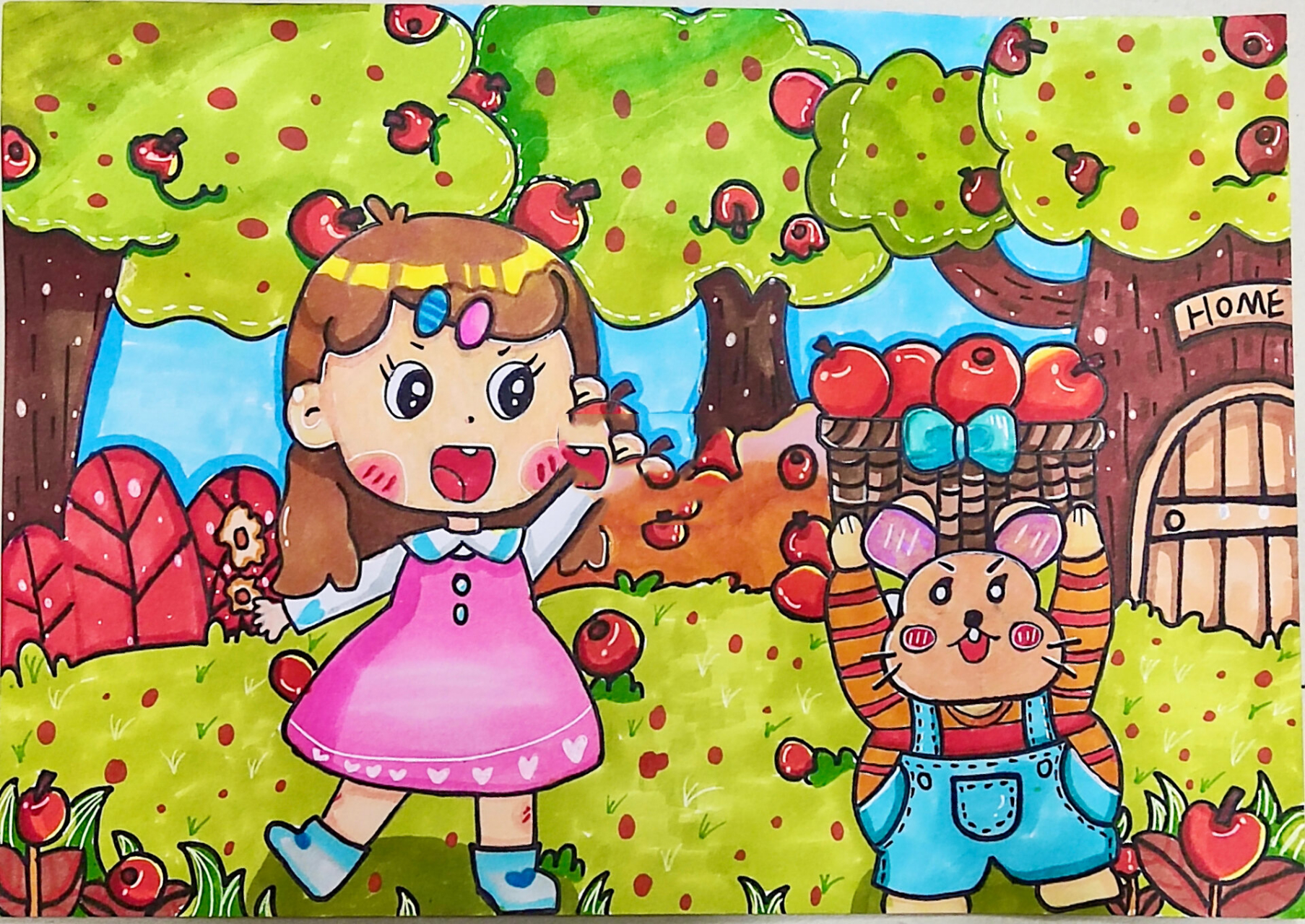 秋天丰收|简笔画 秋天丰收主题画简笔画