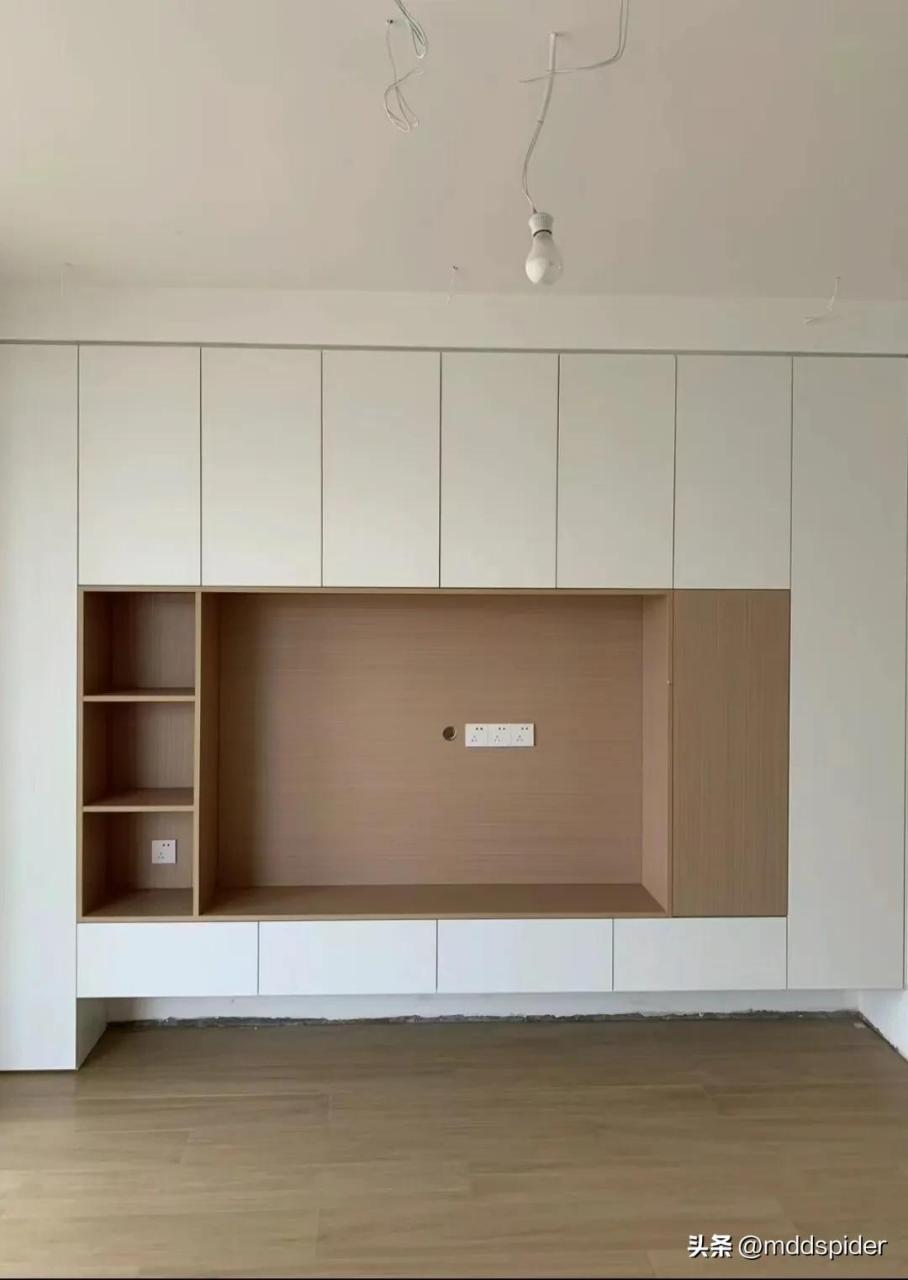 合肥全屋定制,原木奶油风.滨湖瑞园安装实景图.