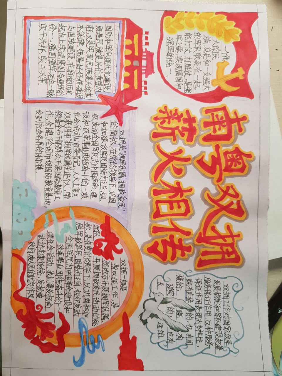 双拥手抄报 双拥手抄报