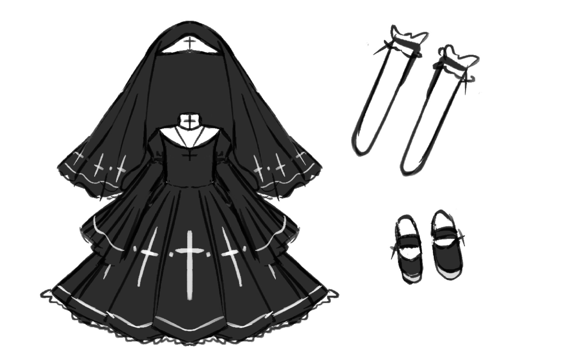 是许愿的修女服