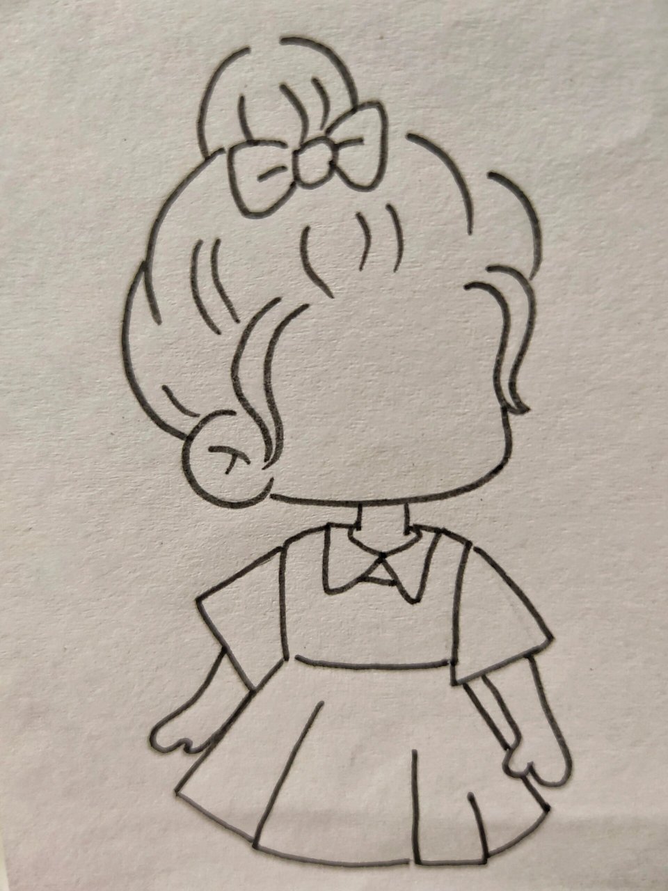 简笔画教学/丸子头小女孩💓 #可爱简笔画# #简笔画# #零基础学画画