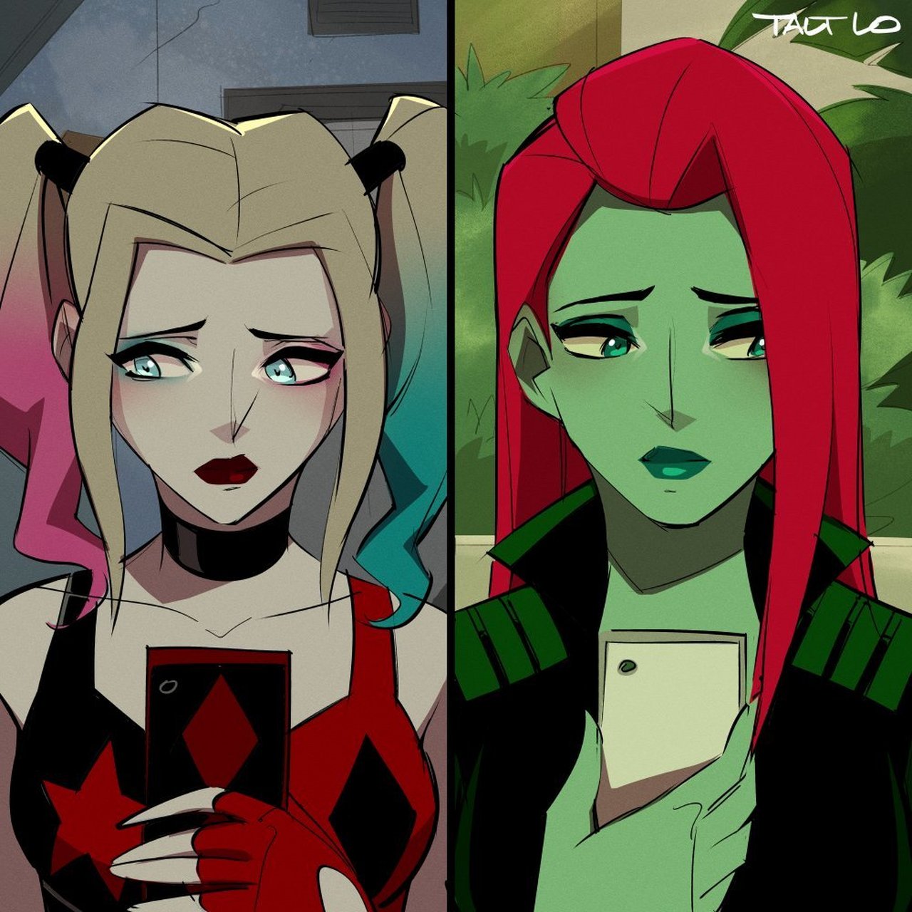 小丑女 哈莉奎茵和毒藤女  画师ins:talt_lo