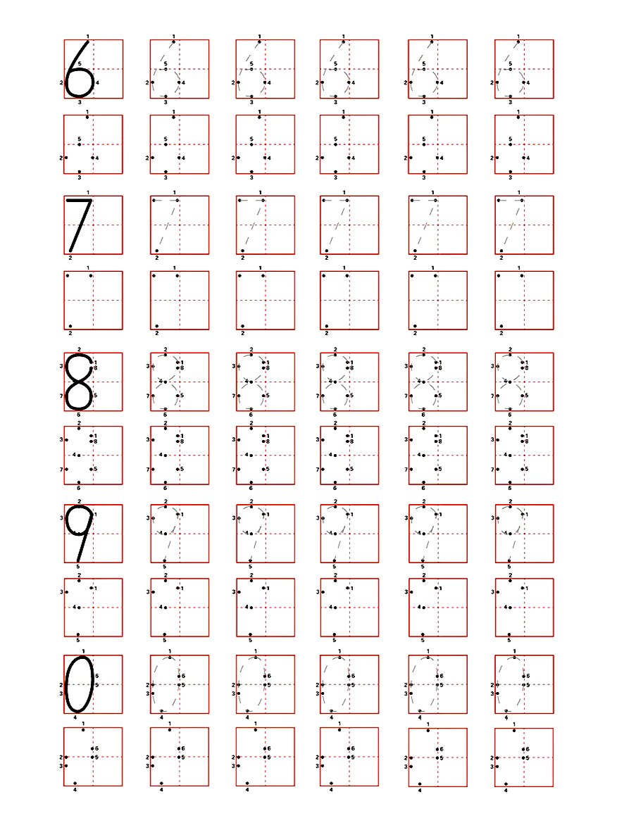 数字1到9的漂亮写法图片