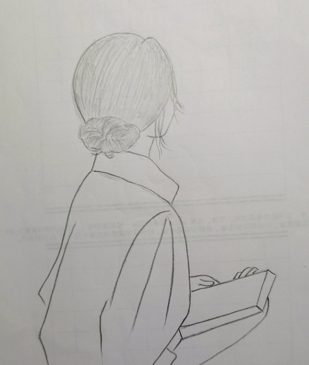 读书的女孩 好好生活,慢慢相遇 铅笔画  简笔画 临摹 画画112天