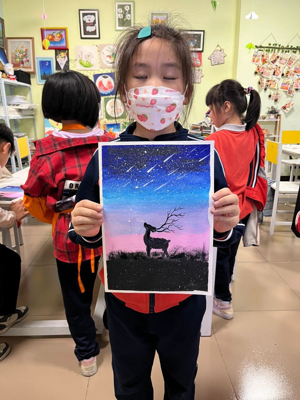 创意少儿水粉画《星空》