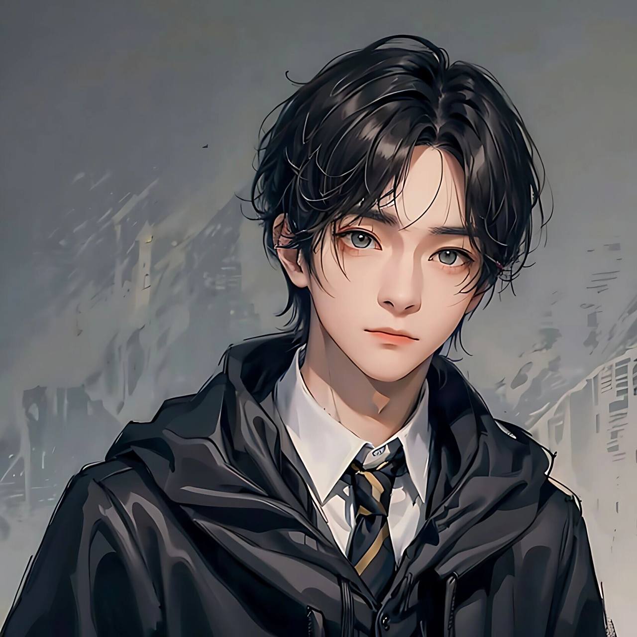 黑发清冷男生头像•猜猜是哪个学院的学长呢