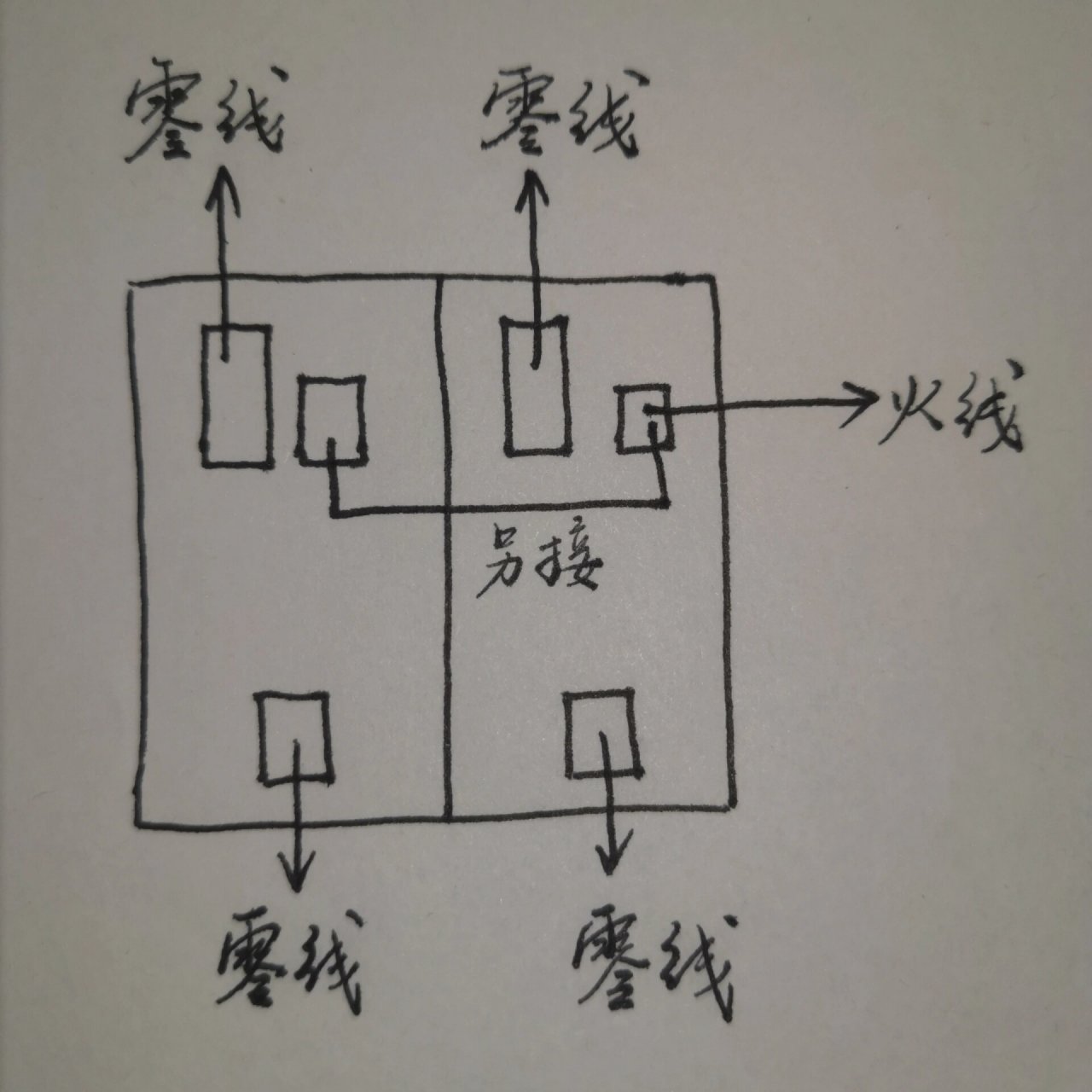 西门子一开双控接线图图片