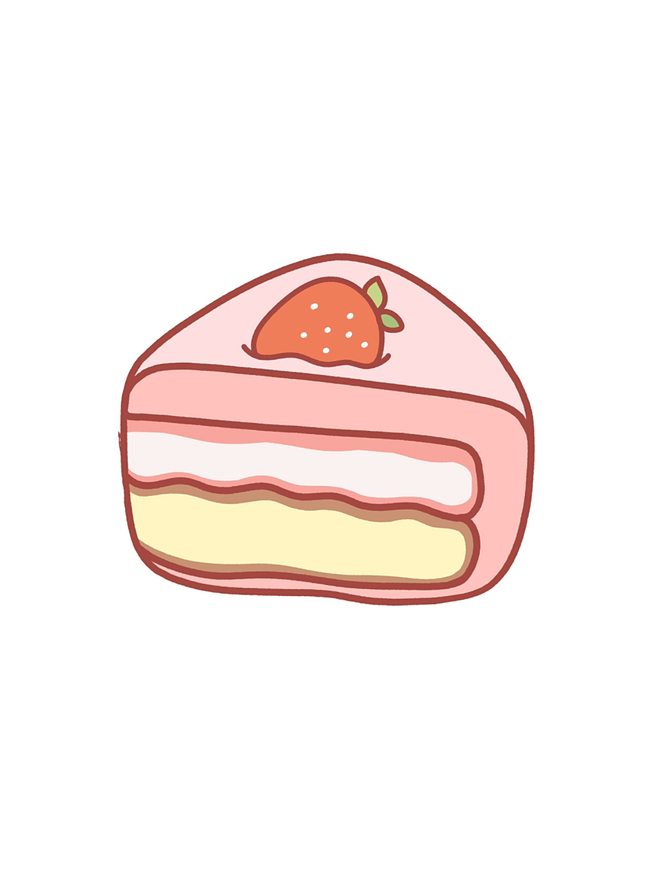 可爱美食简笔画|草莓甜点系列9190 万物皆可爱,今天是草莓味的