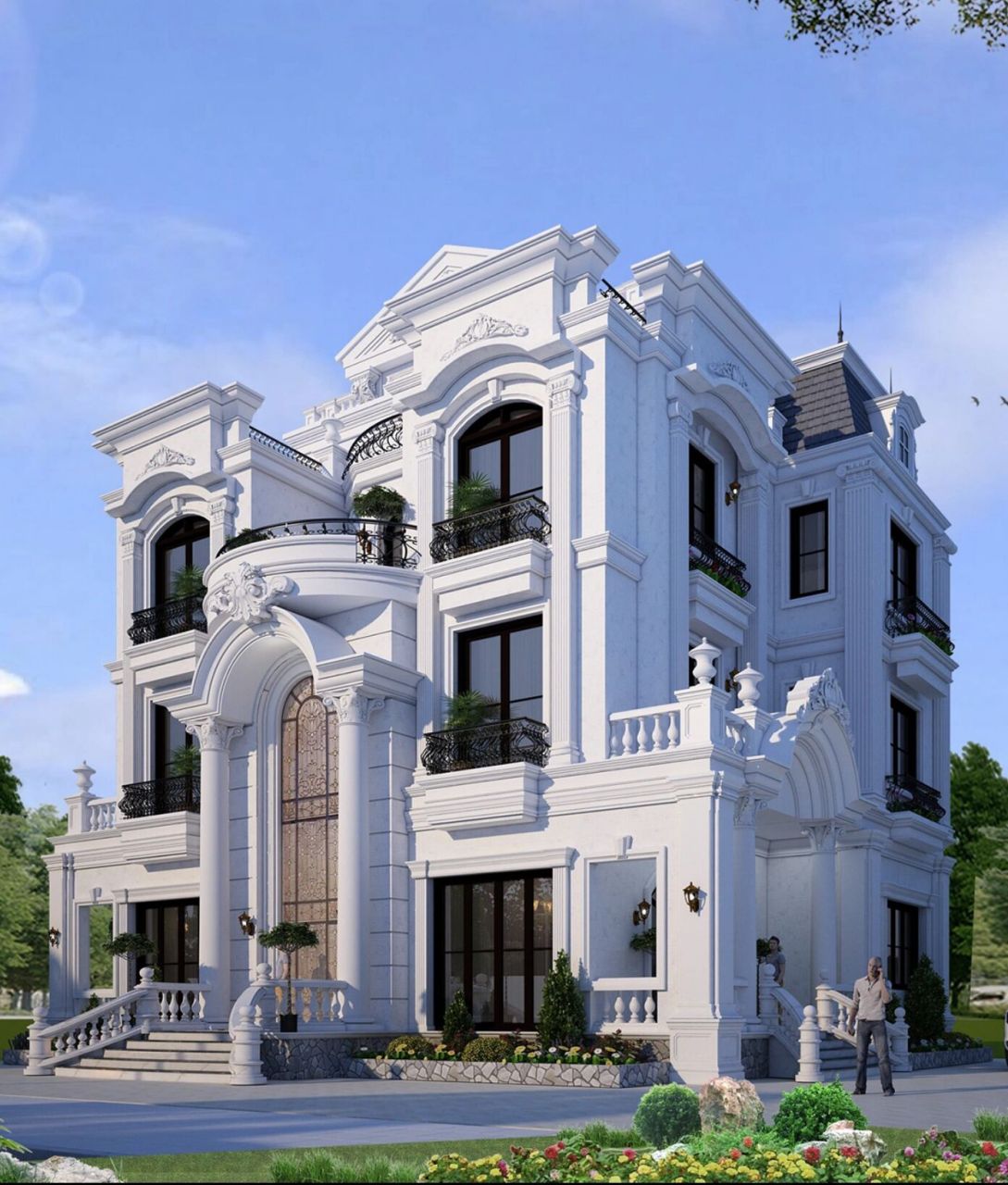 100款值得收藏的自建别墅92 受法式建筑风格的启发92 在外立面上