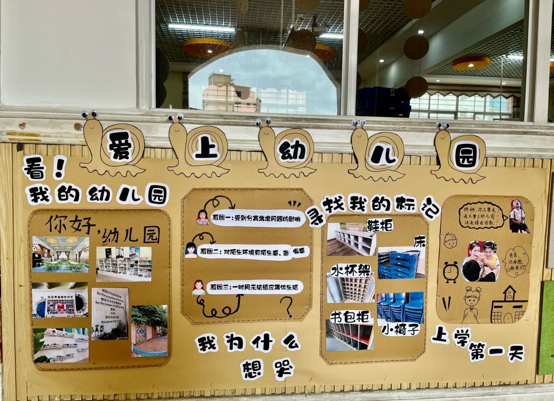 小班主题墙:爱上幼儿园