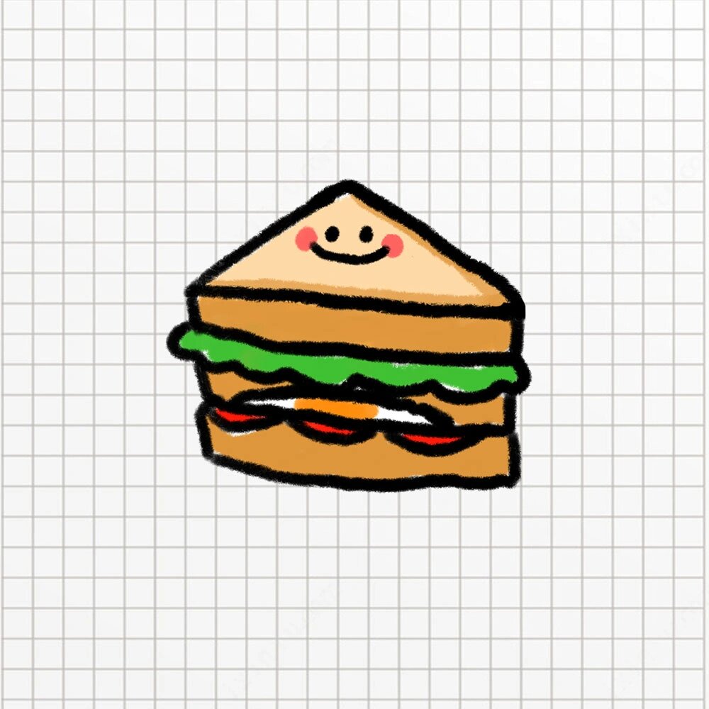 夜深了|分享简笔画手账素材一组|美食篇