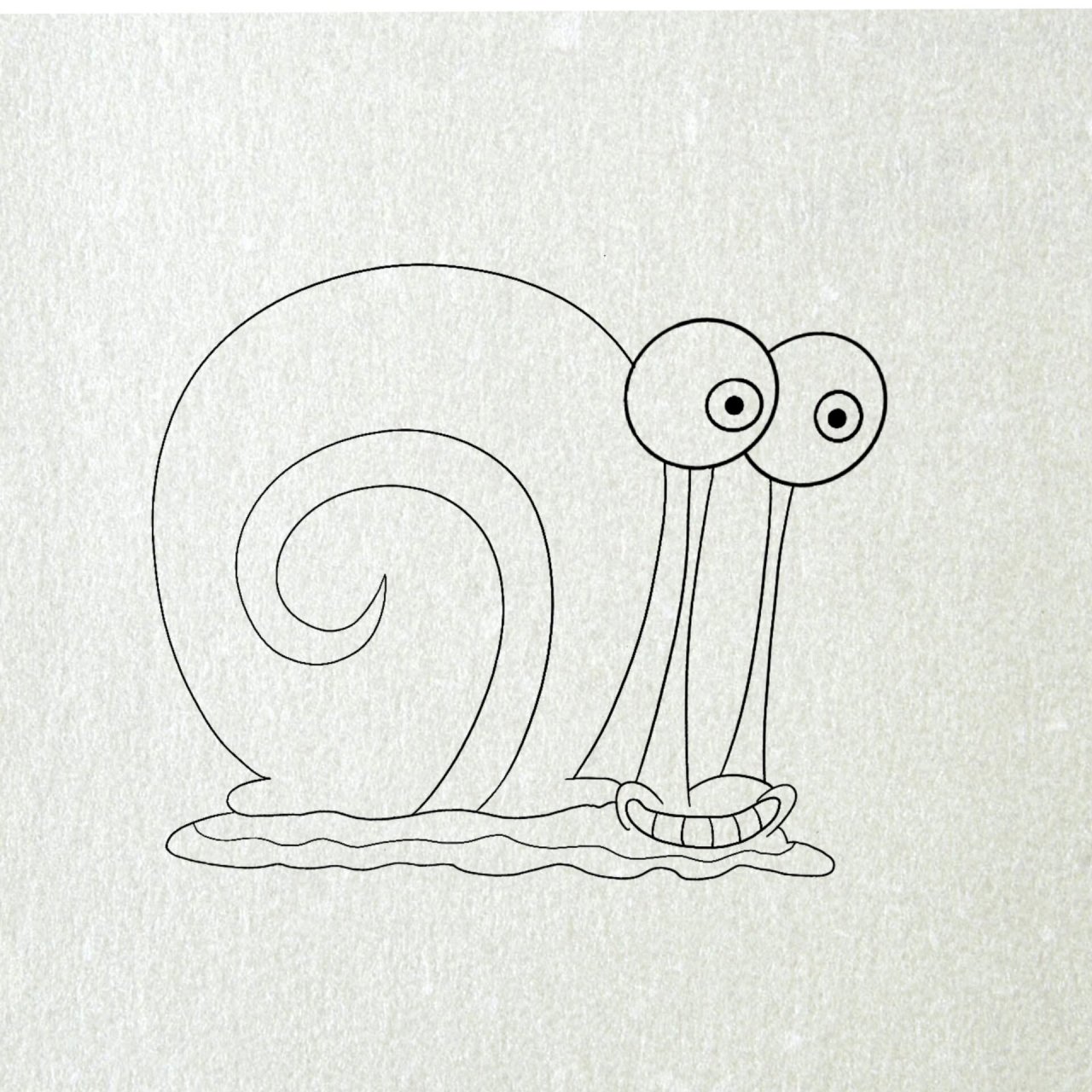海绵宝宝系列—小蜗简笔画教程 每日一画——day3 希望有个小蜗一样的