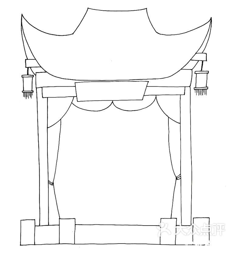 儿童画教程|濒临消失的古戏台-大众点评