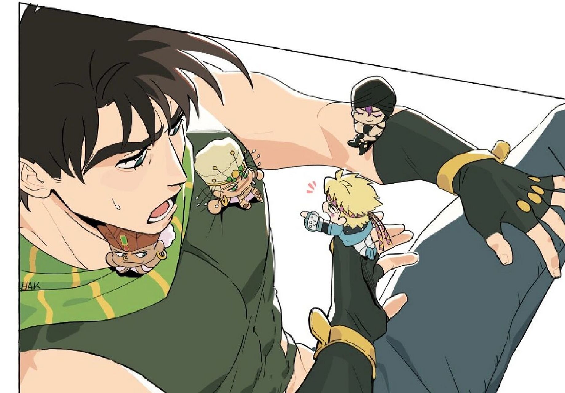 jojo‖波纹组二乔和西撒主场90 画师:hakmonss 图片无水印版本可见