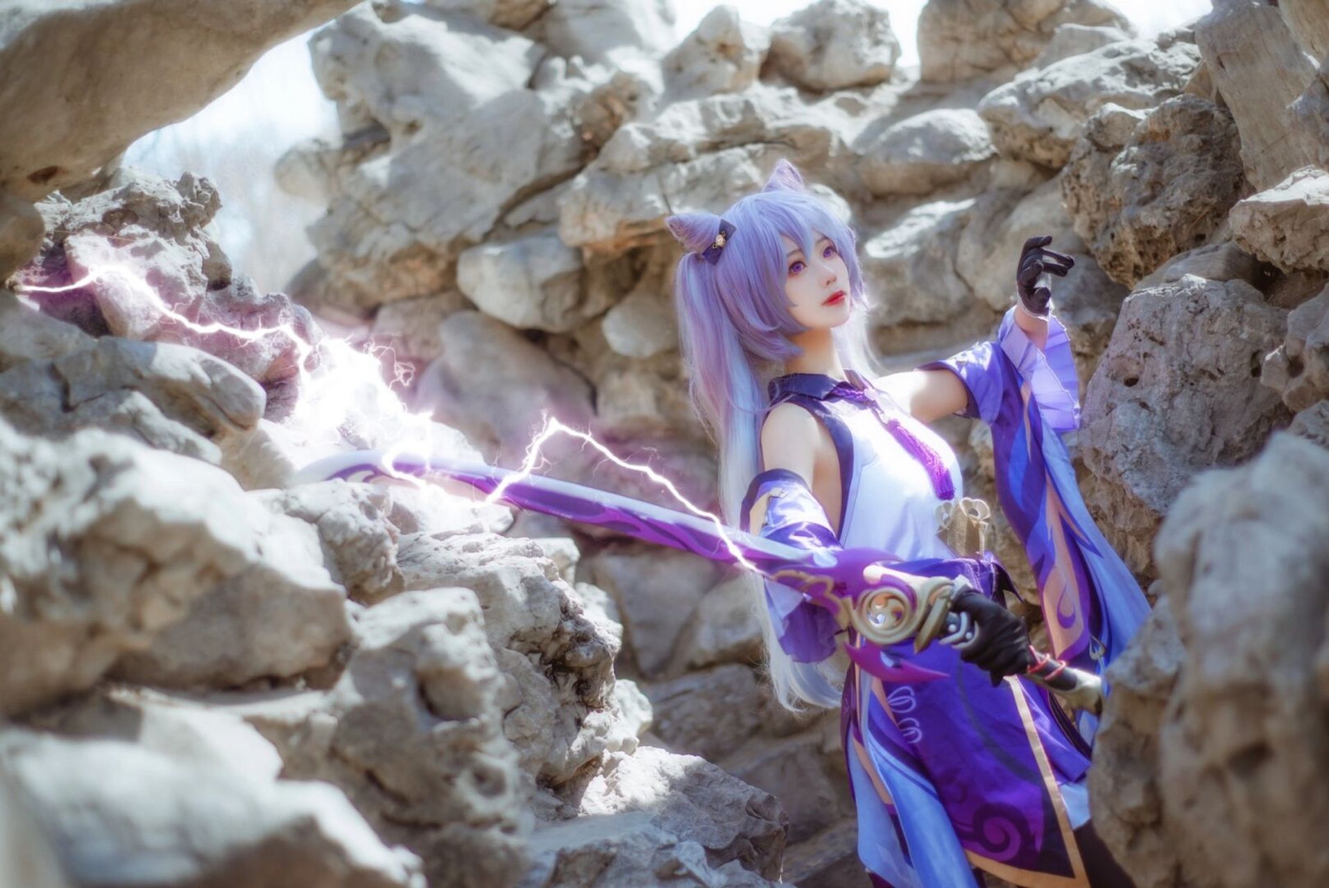 希望不要歪刻晴hhh#原神# #cos# #甘雨# #刻晴# 刻晴:貓钰 甘雨:阿昭