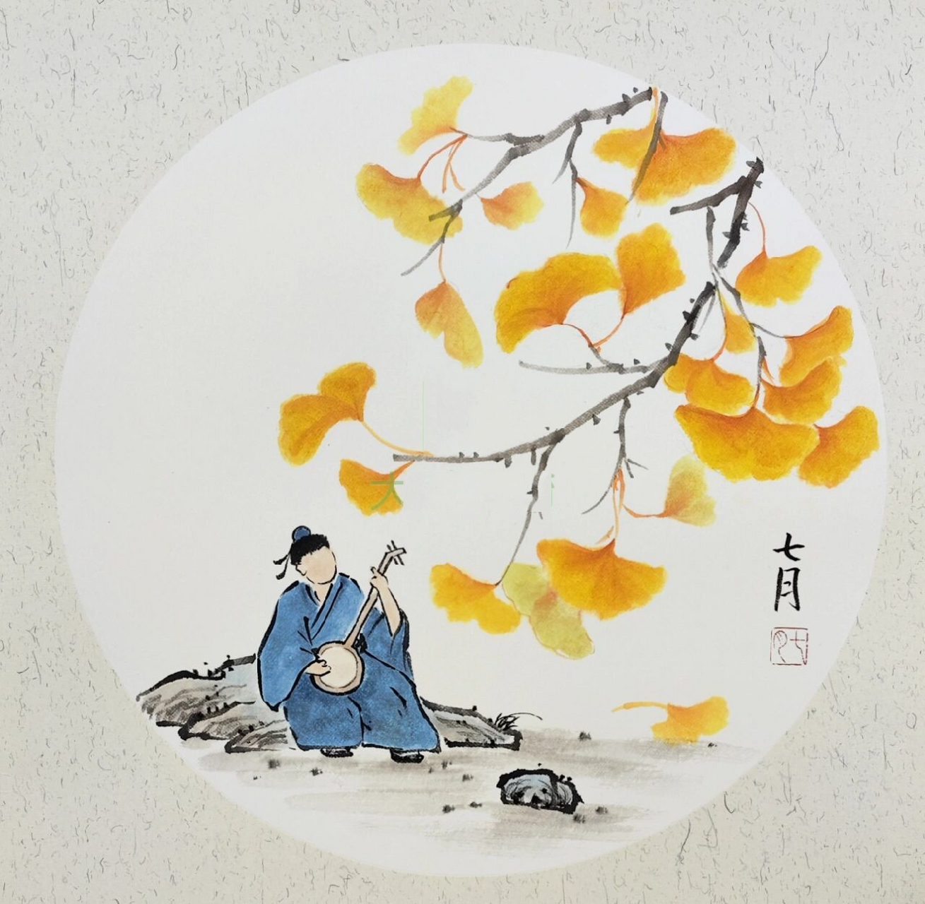 银杏叶-国画教程步骤图-笔记 《人生若灿烂》笔记整理: 银杏叶的寓意