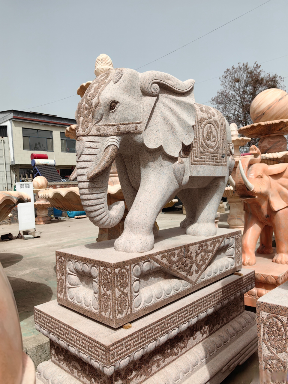 花岗岩石头大象2.2米高#花岗岩##石头大象##石头大象现货