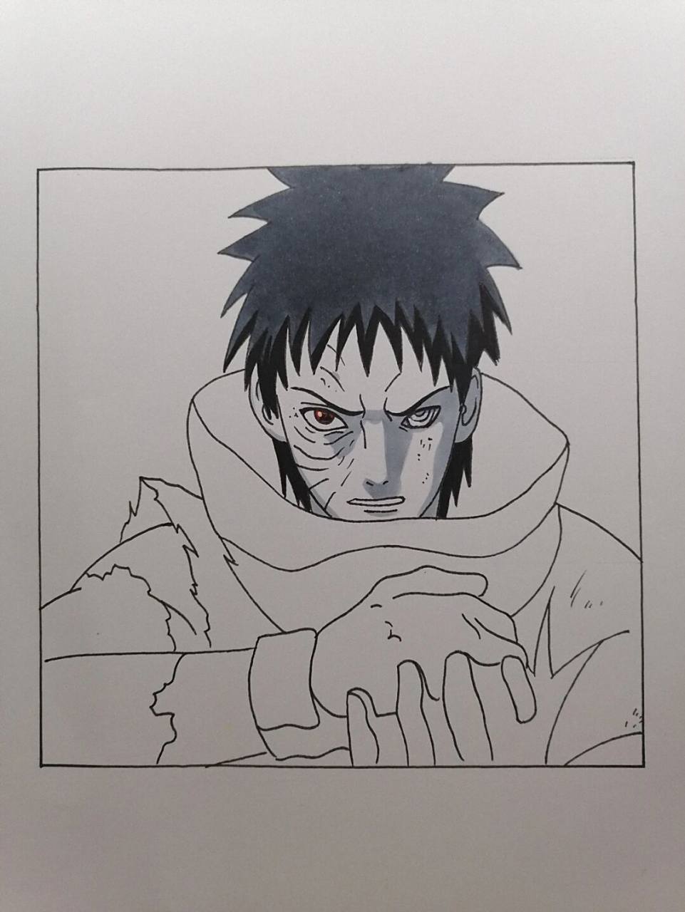 带土过程 #火影忍者# #手绘教程# #带土