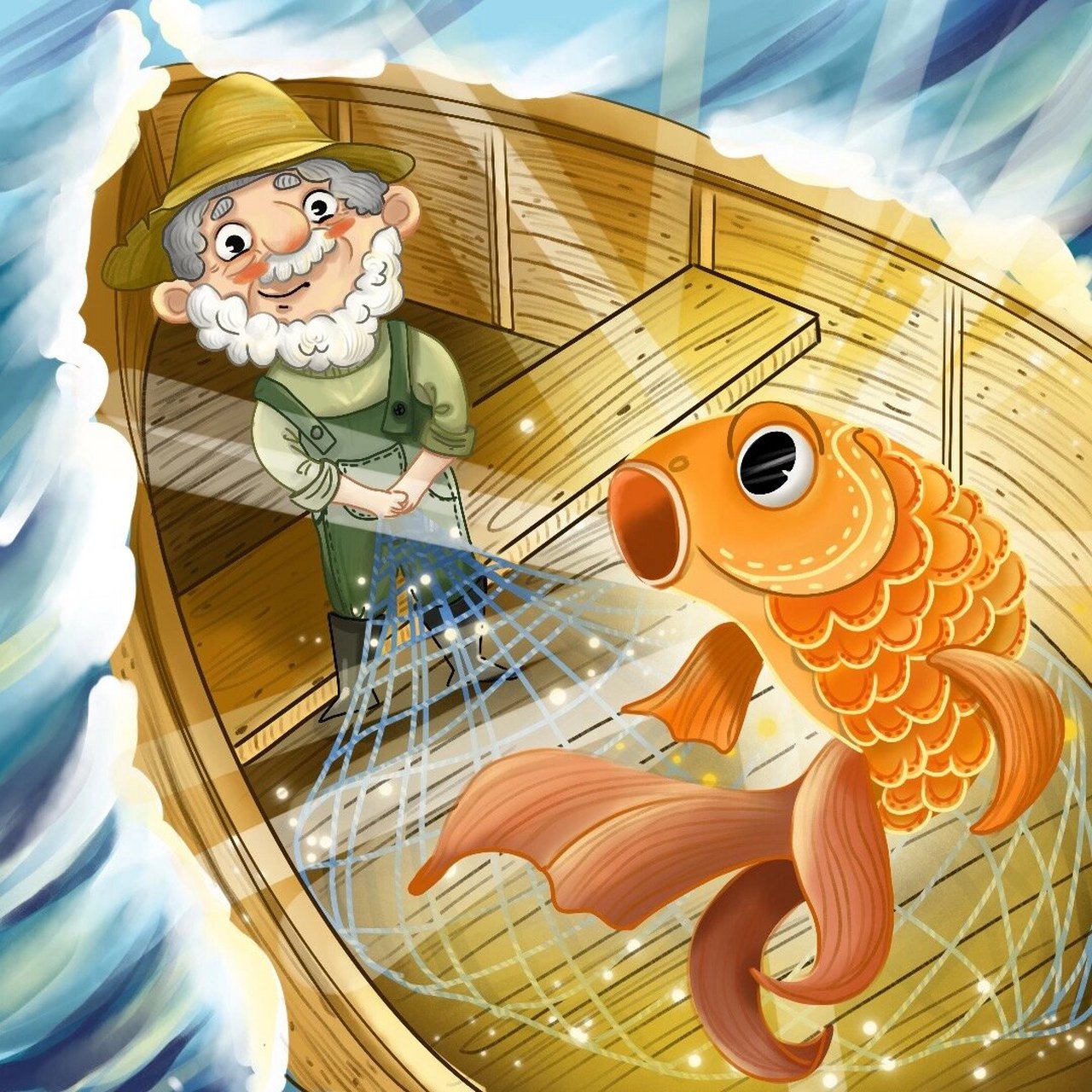 原创童话绘本|渔夫与金鱼