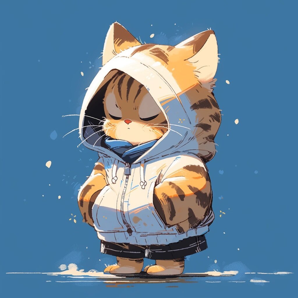 奶凶奶凶的睡衣小猫咪精选头像