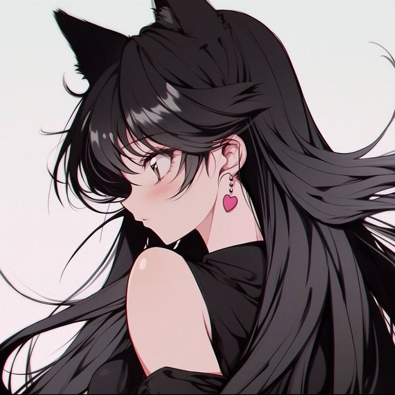 midjourney|旧漫头像-复古蒸汽波-甜酷猫女