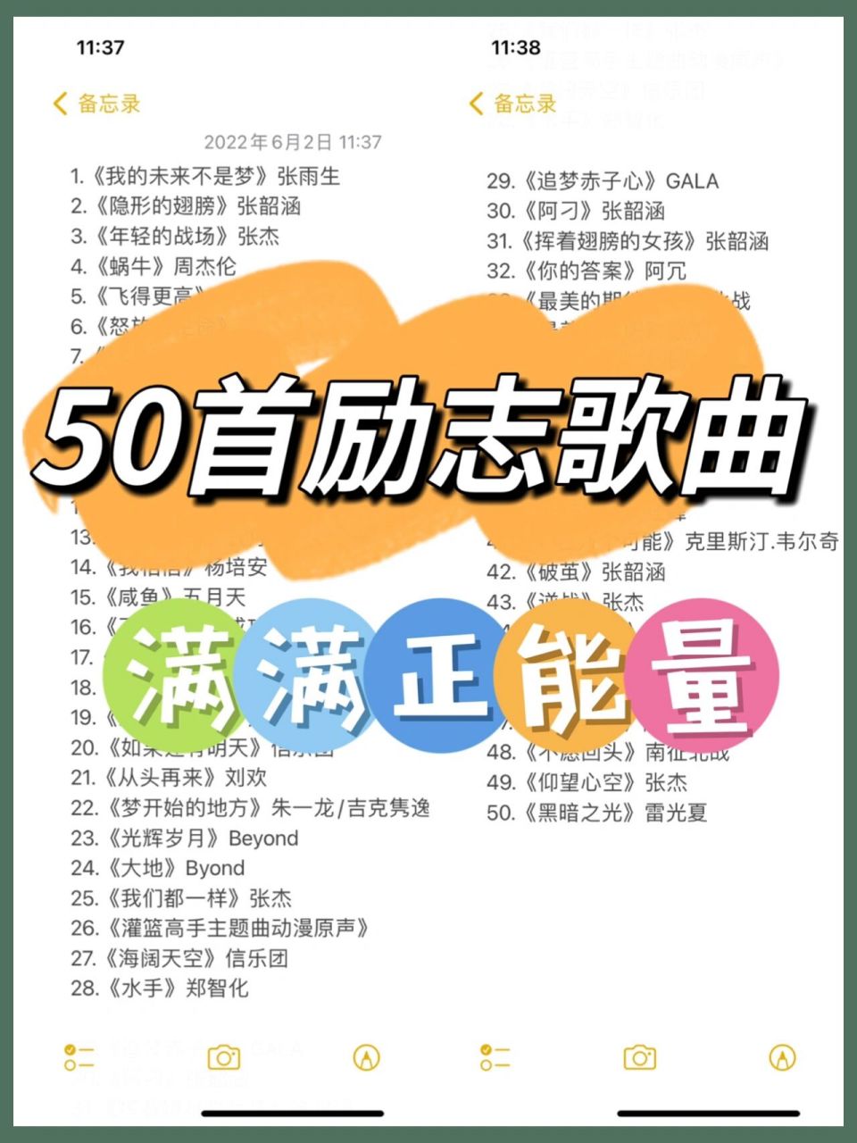 宝藏励志歌单 9950首励志歌曲 92给你满满正能量 / 1.
