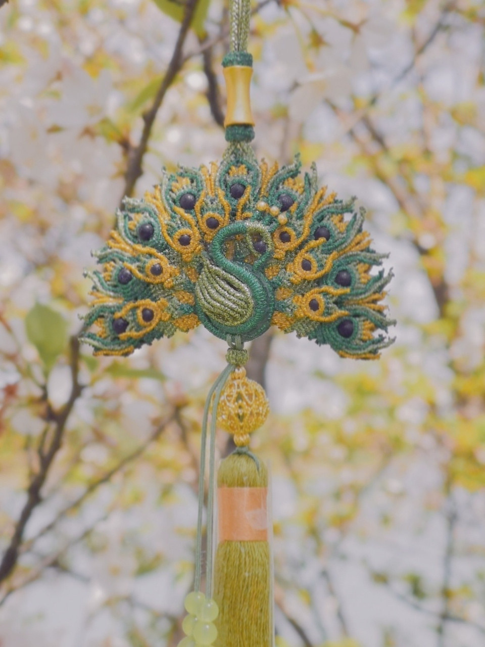 绿野仙踪∽雀之灵香囊 孔雀被人们视为最美丽的观赏品,是吉祥,善良