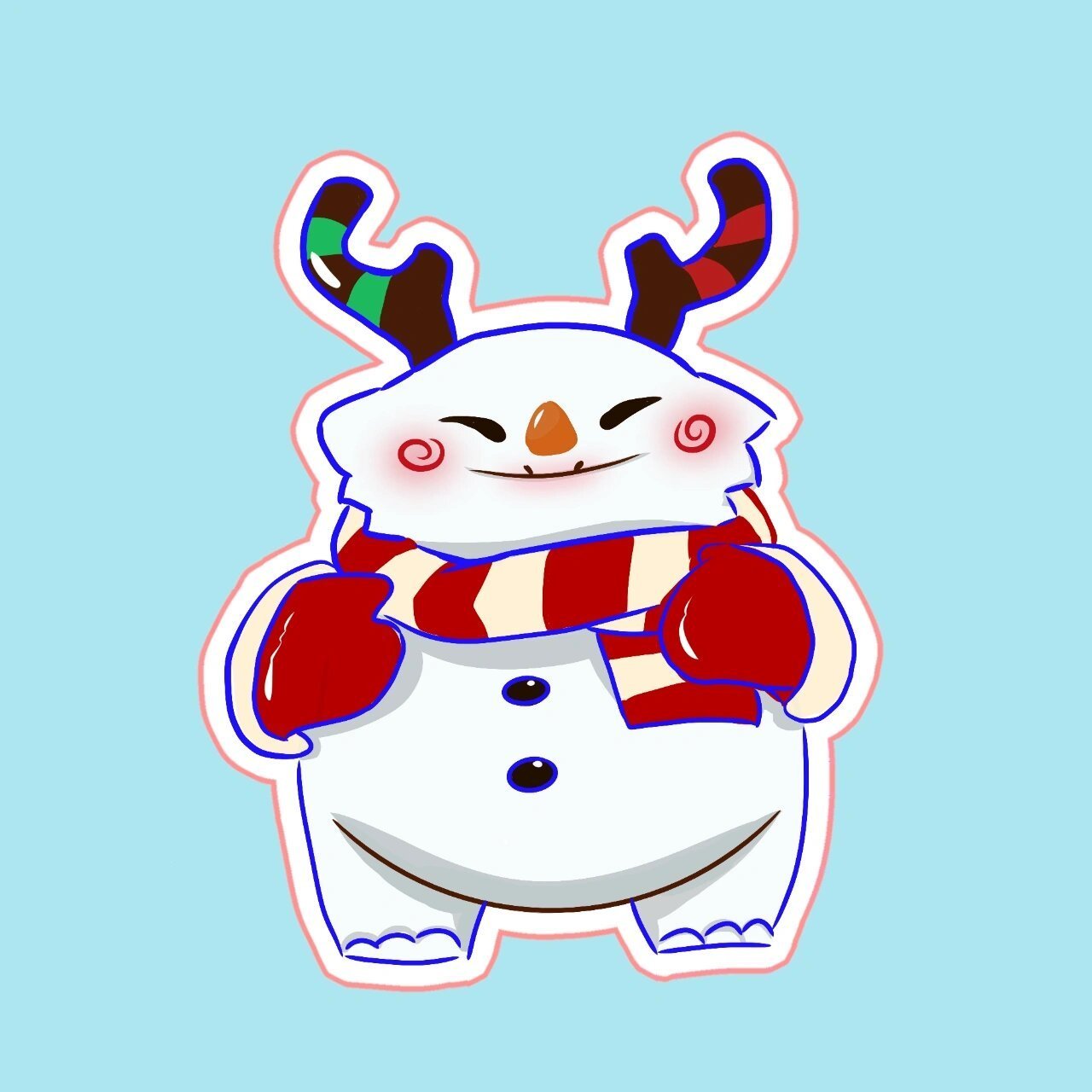 画了一个可爱的胖达龙 哈哈哈哈又菜又爱玩的云顶女孩儿,今天没事儿画