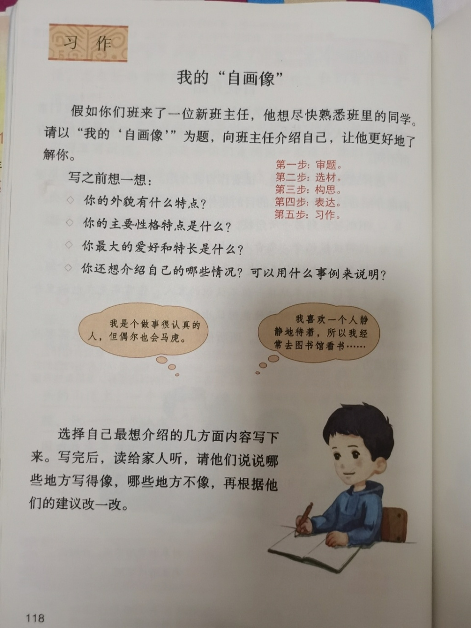 四下作文|我的自画像 对自己外貌进行描写 外貌尽量细致,不需要把五官